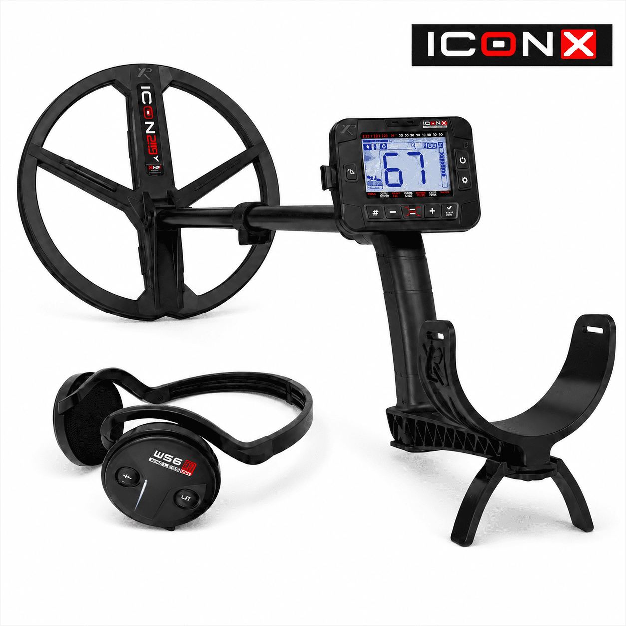 XP ICON X FULL Metal Detector Wireless FMF 2026 con Cuffie WSA ST e Piastra 28 cm
